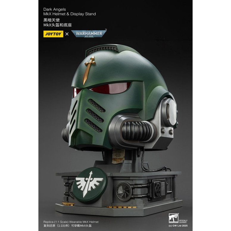 JoyToy - Warhammer 40000 - Dark Angels MkX Casco y Expositor 1/1