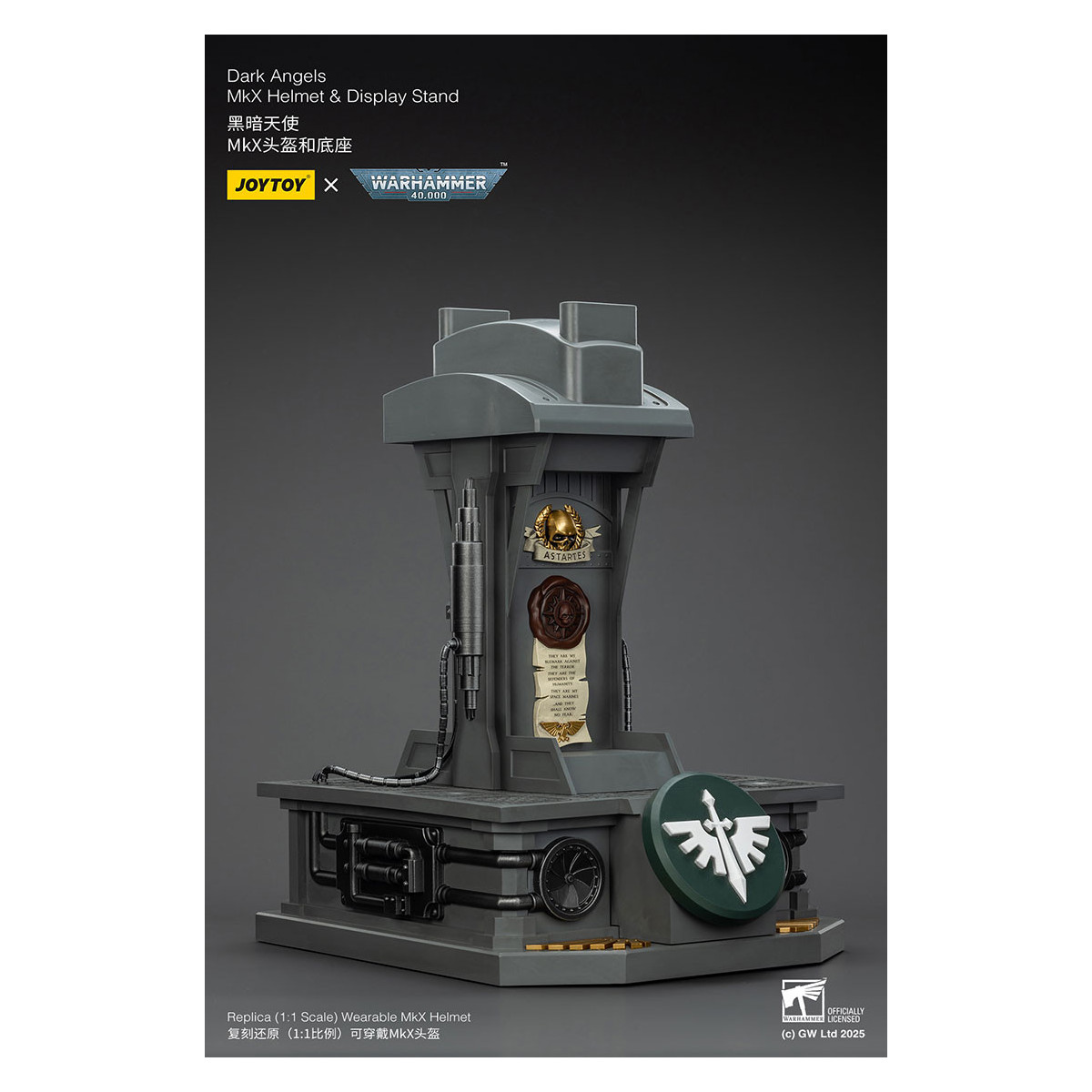 JoyToy - Warhammer 40000 - Dark Angels MkX Casco y Expositor 1/1