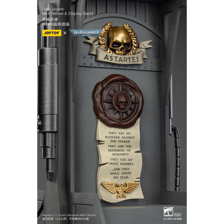JoyToy - Warhammer 40000 - Dark Angels MkX Casco y Expositor 1/1
