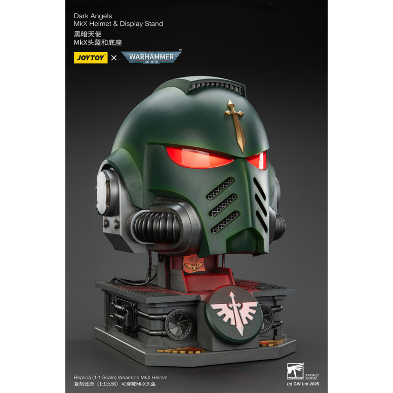 JoyToy - Warhammer 40000 - Dark Angels MkX Casco y Expositor 1/1