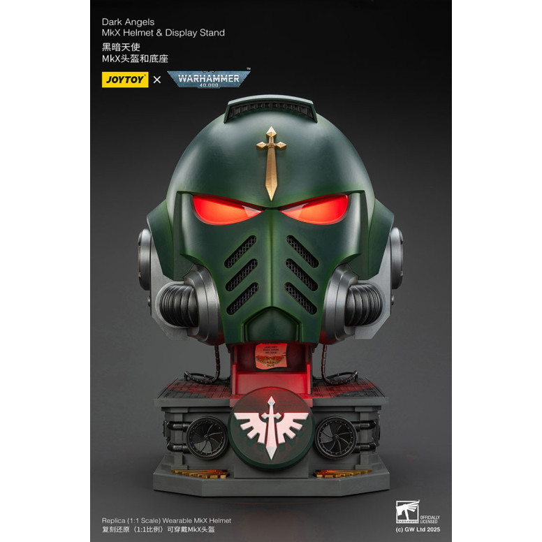JoyToy - Warhammer 40000 - Dark Angels MkX Casco y Expositor 1/1