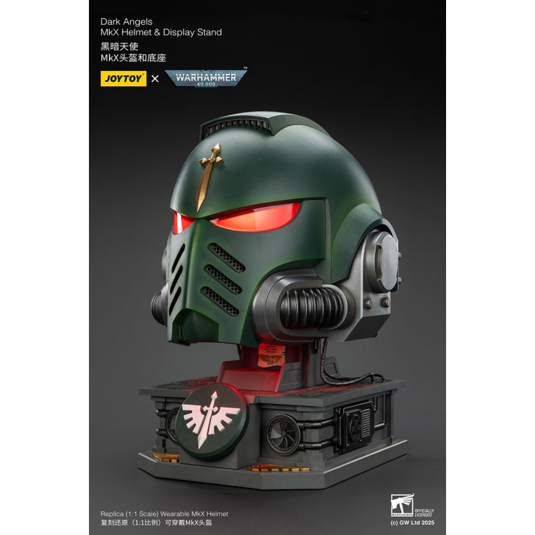 JoyToy - Warhammer 40000 - Dark Angels MkX Casco y Expositor 1/1