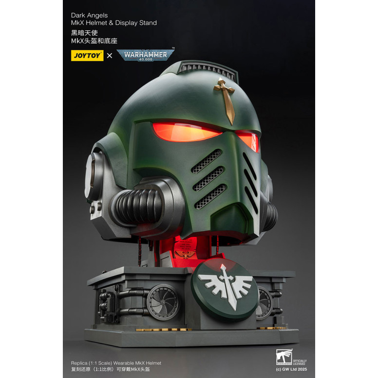 JoyToy - Warhammer 40000 - Dark Angels MkX Casco y Expositor 1/1