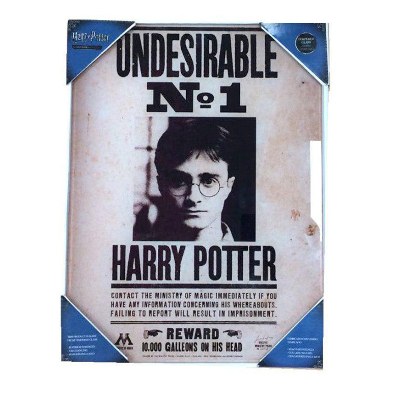 SD Toys - Póster de cristal de Harry Potter "Indeseable nº 1