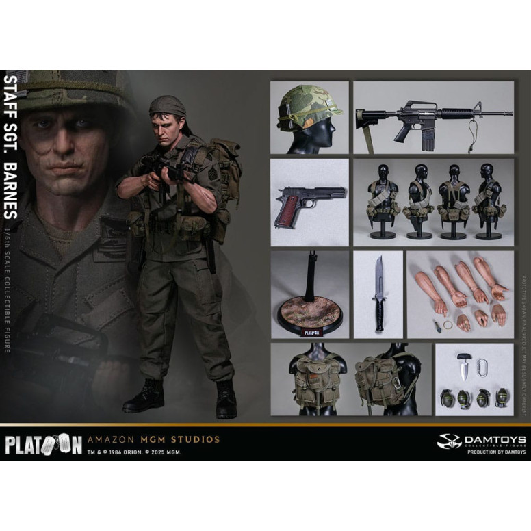 DAMTOYS - Pelotón - Sargento Barnes 1/6 Coleccionable