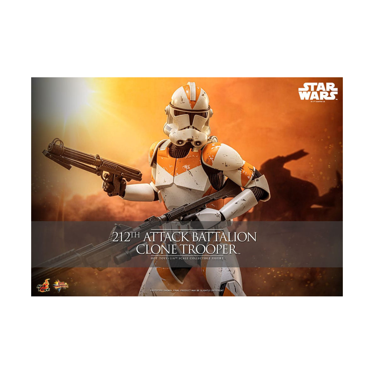 Hot Toys Star Wars - 104 Batallón Wolfpack Clone Trooper Versión Deluxe - The Clone Wars 1/6 Figurine