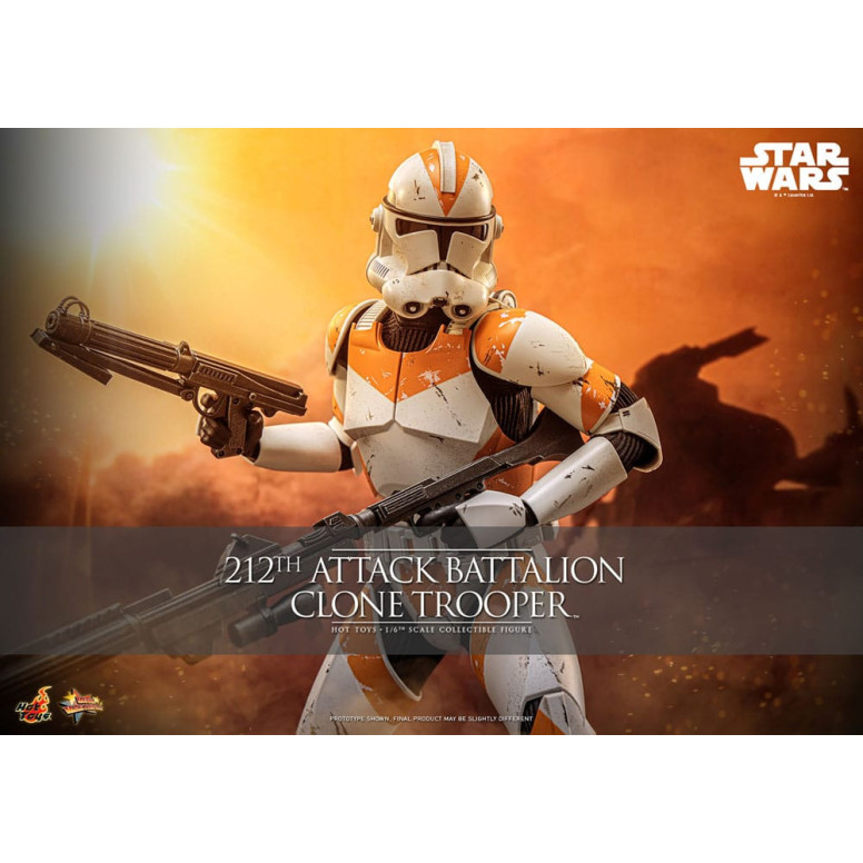 Hot Toys Star Wars - 104 Batallón Wolfpack Clone Trooper Versión Deluxe - The Clone Wars 1/6 Figurine