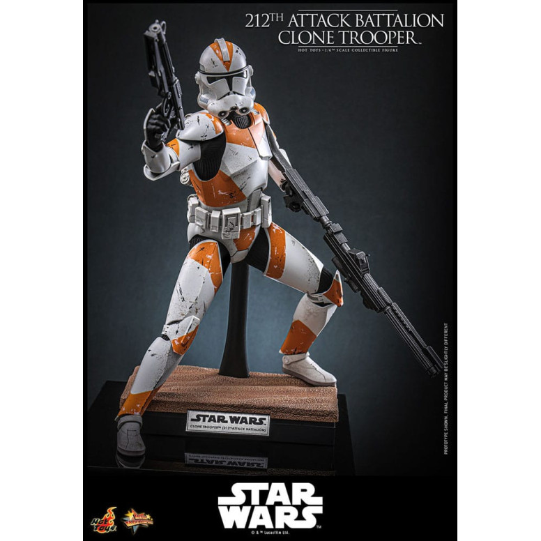 Hot Toys Star Wars - 104 Batallón Wolfpack Clone Trooper Versión Deluxe - The Clone Wars 1/6 Figurine