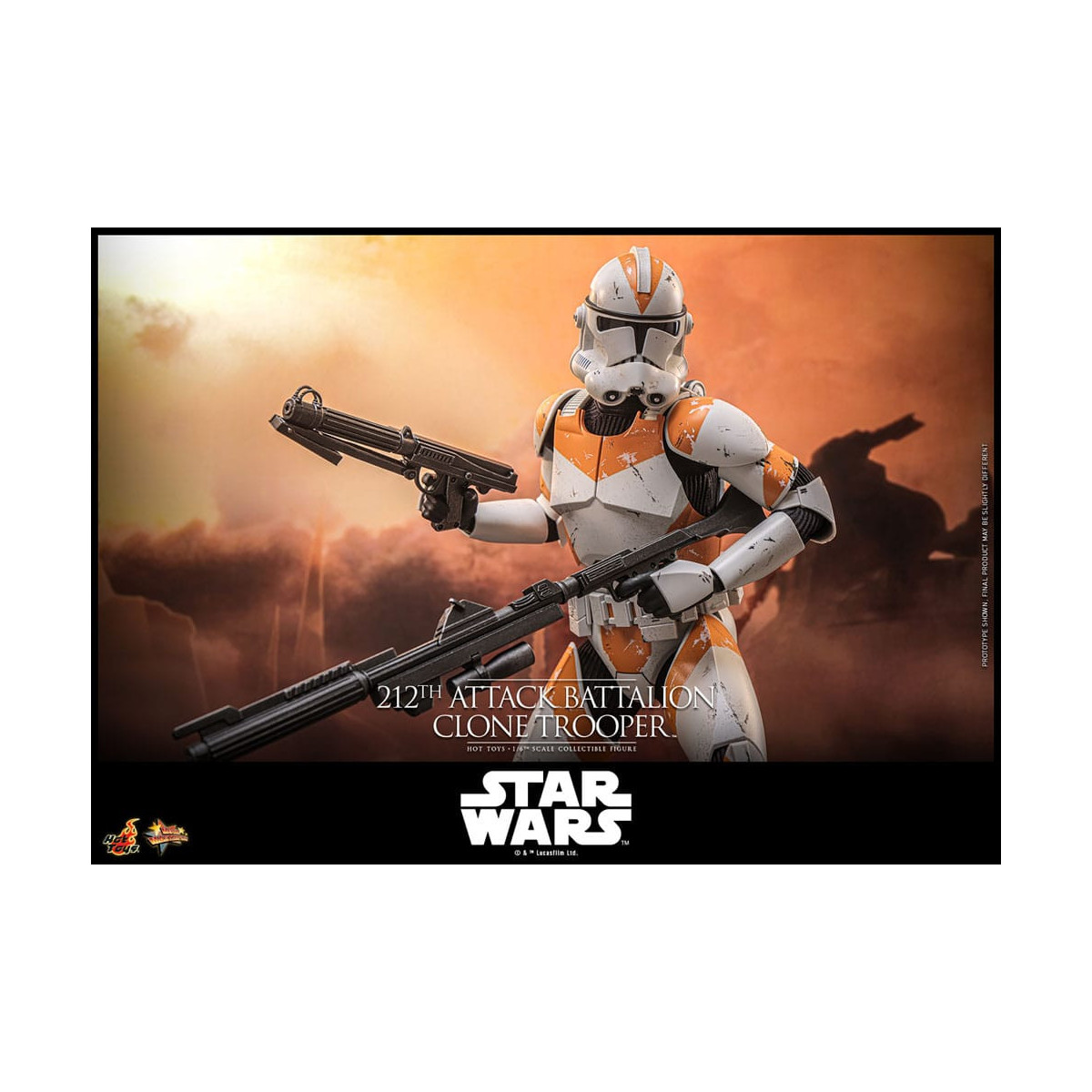 Hot Toys Star Wars - 104 Batallón Wolfpack Clone Trooper Versión Deluxe - The Clone Wars 1/6 Figurine