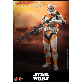 Hot Toys Star Wars - 104 Batallón Wolfpack Clone Trooper Versión Deluxe - The Clone Wars 1/6 Figurine