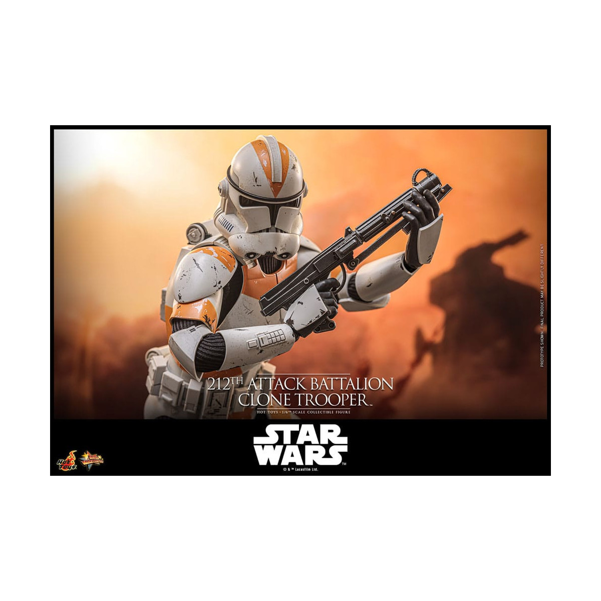 Hot Toys Star Wars - 104 Batallón Wolfpack Clone Trooper Versión Deluxe - The Clone Wars 1/6 Figurine