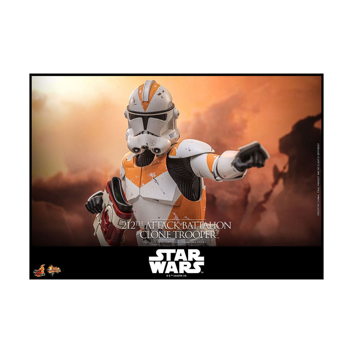 Hot Toys Star Wars - 104 Batallón Wolfpack Clone Trooper Versión Deluxe - The Clone Wars 1/6 Figurine