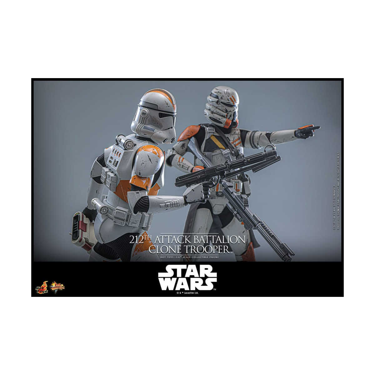 Hot Toys Star Wars - 104 Batallón Wolfpack Clone Trooper Versión Deluxe - The Clone Wars 1/6 Figurine