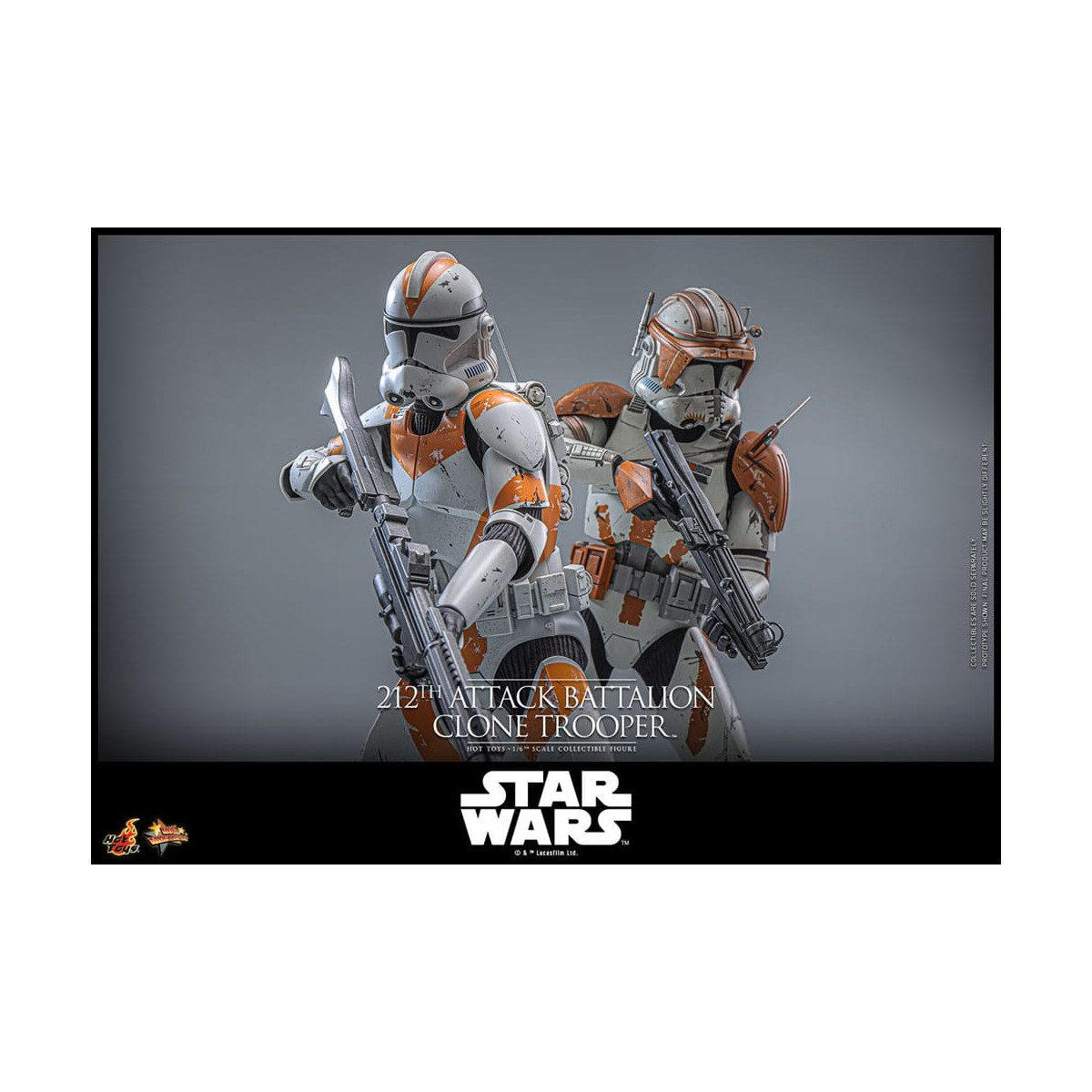 Hot Toys Star Wars - 104 Batallón Wolfpack Clone Trooper Versión Deluxe - The Clone Wars 1/6 Figurine