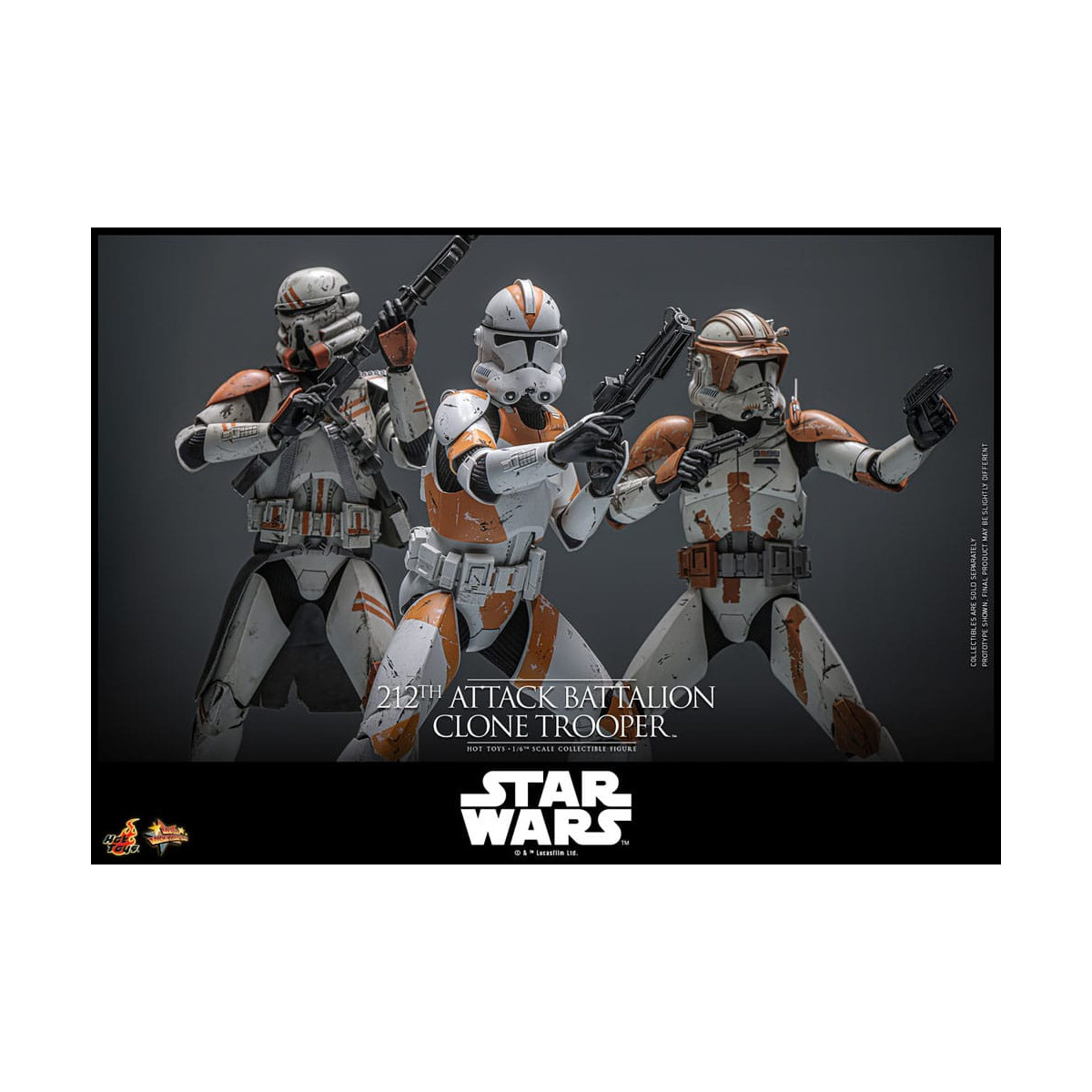 Hot Toys Star Wars - 104 Batallón Wolfpack Clone Trooper Versión Deluxe - The Clone Wars 1/6 Figurine