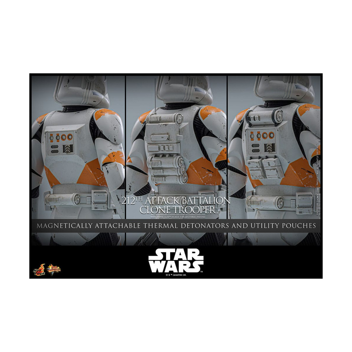 Hot Toys Star Wars - 104 Batallón Wolfpack Clone Trooper Versión Deluxe - The Clone Wars 1/6 Figurine