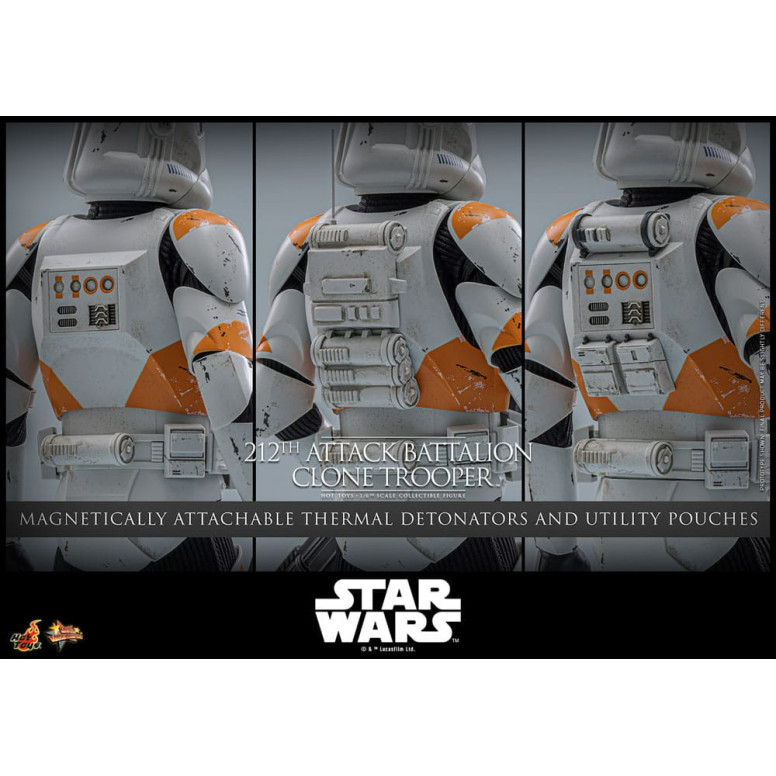 Hot Toys Star Wars - 104 Batallón Wolfpack Clone Trooper Versión Deluxe - The Clone Wars 1/6 Figurine