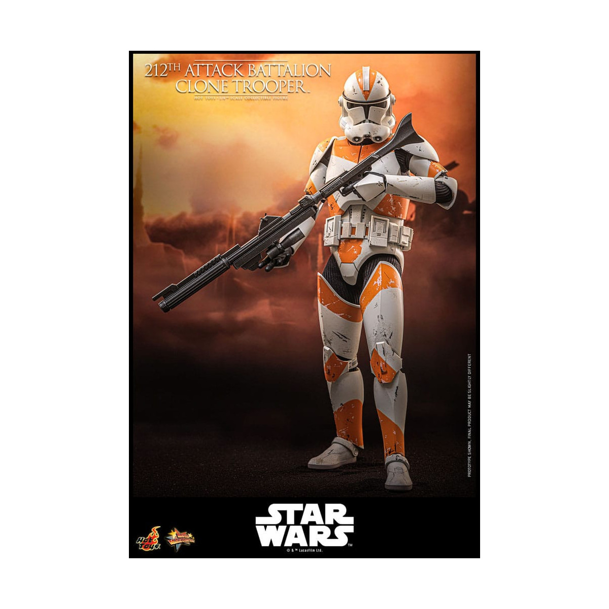 Hot Toys Star Wars - 212º Batallón de Ataque Clone Trooper Versión Deluxe - The Clone Wars 1/6