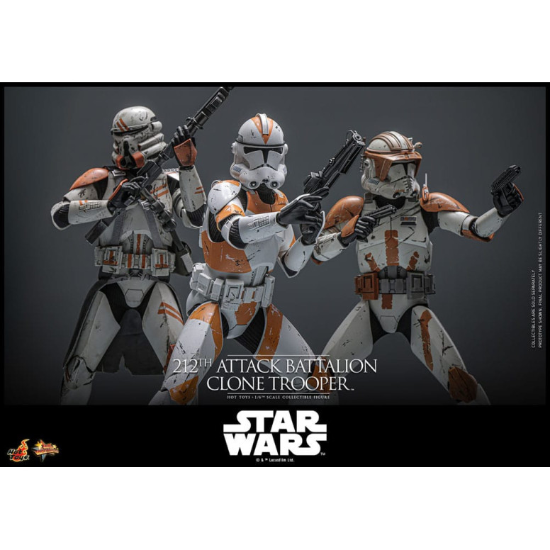 Hot Toys Star Wars - 212º Batallón de Ataque Clone Trooper Versión Deluxe - The Clone Wars 1/6