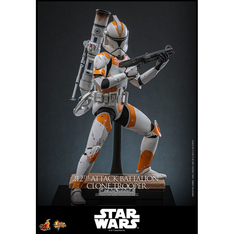 Hot Toys Star Wars - 212º Batallón de Ataque Clone Trooper Versión Deluxe - The Clone Wars 1/6