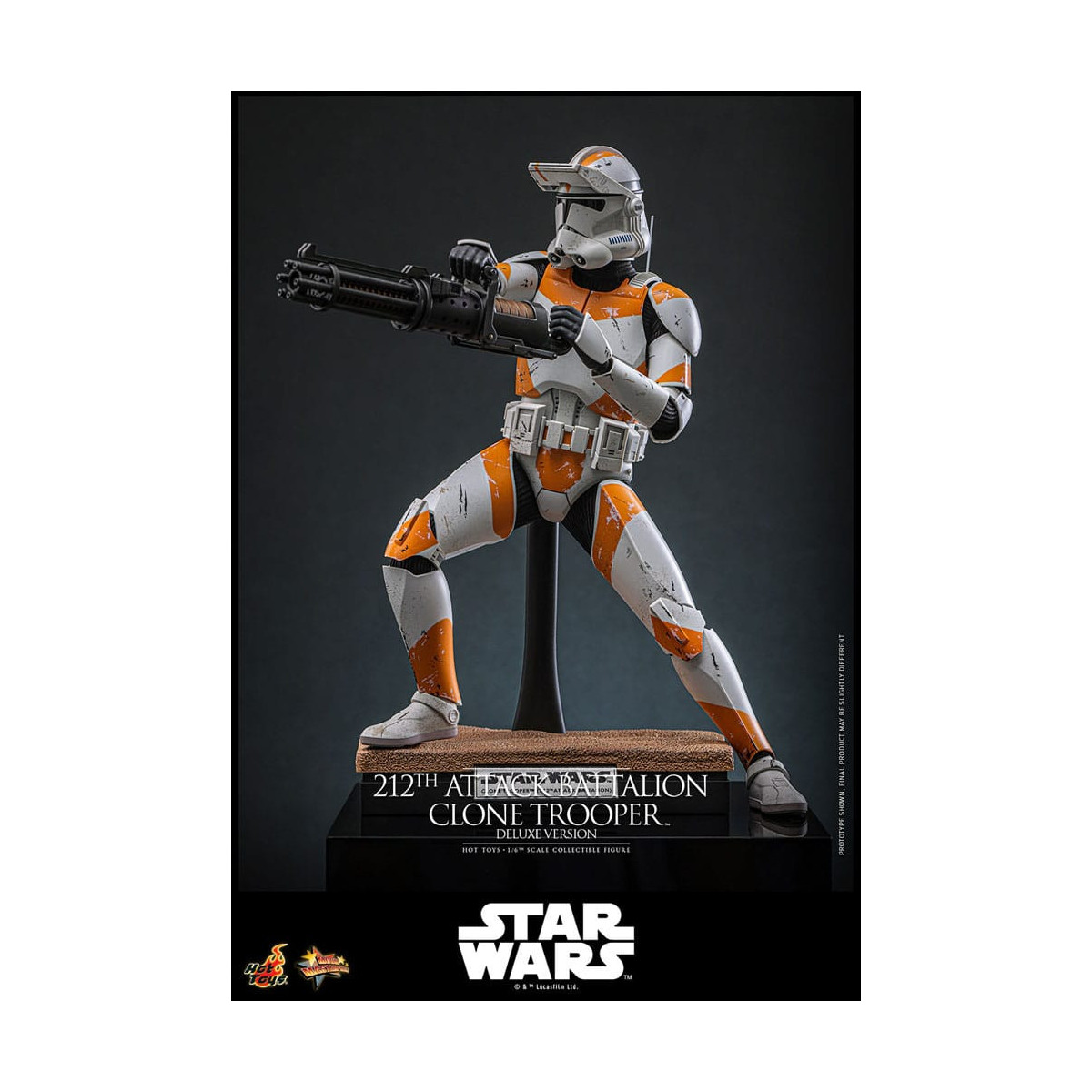 Hot Toys Star Wars - 212º Batallón de Ataque Clone Trooper Versión Deluxe - The Clone Wars 1/6