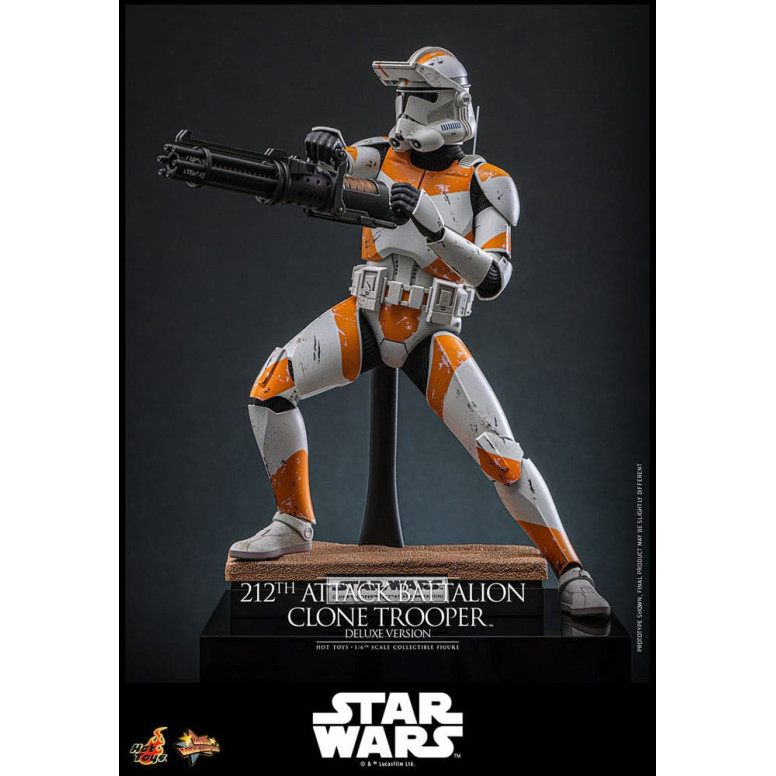 Hot Toys Star Wars - 212º Batallón de Ataque Clone Trooper Versión Deluxe - The Clone Wars 1/6