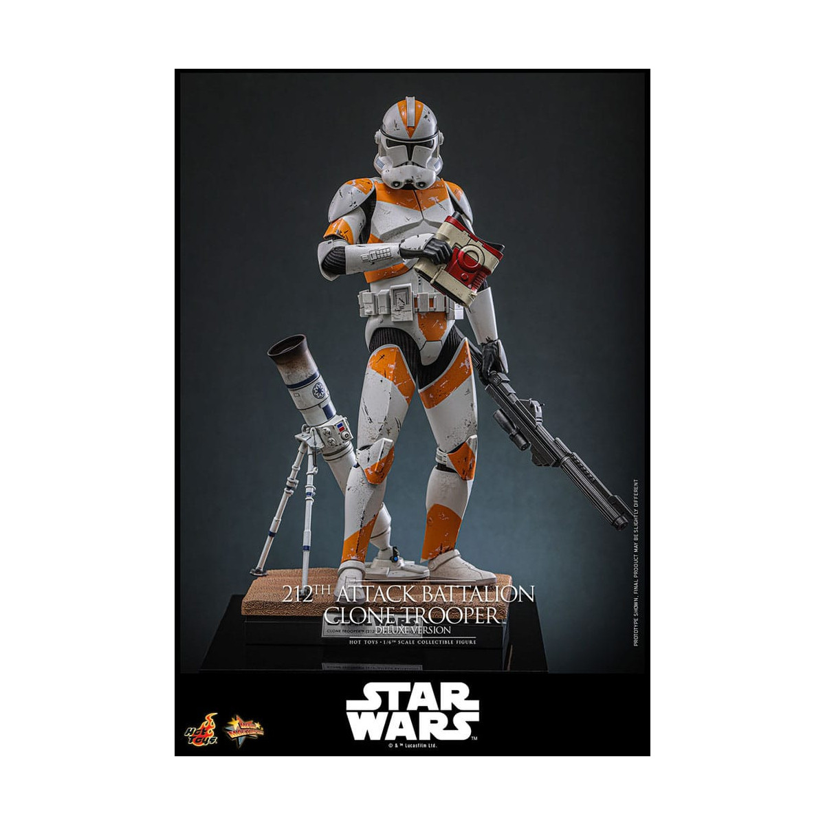 Hot Toys Star Wars - 212º Batallón de Ataque Clone Trooper Versión Deluxe - The Clone Wars 1/6