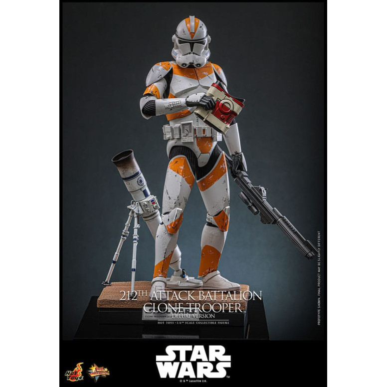 Hot Toys Star Wars - 212º Batallón de Ataque Clone Trooper Versión Deluxe - The Clone Wars 1/6
