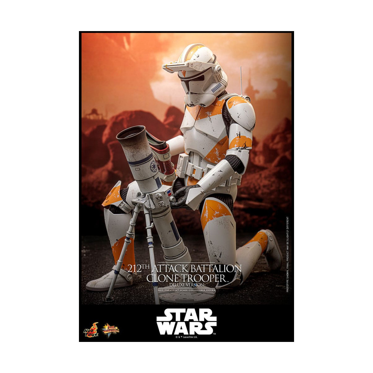Hot Toys Star Wars - 212º Batallón de Ataque Clone Trooper Versión Deluxe - The Clone Wars 1/6