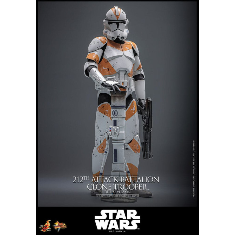 Hot Toys Star Wars - 212º Batallón de Ataque Clone Trooper Versión Deluxe - The Clone Wars 1/6