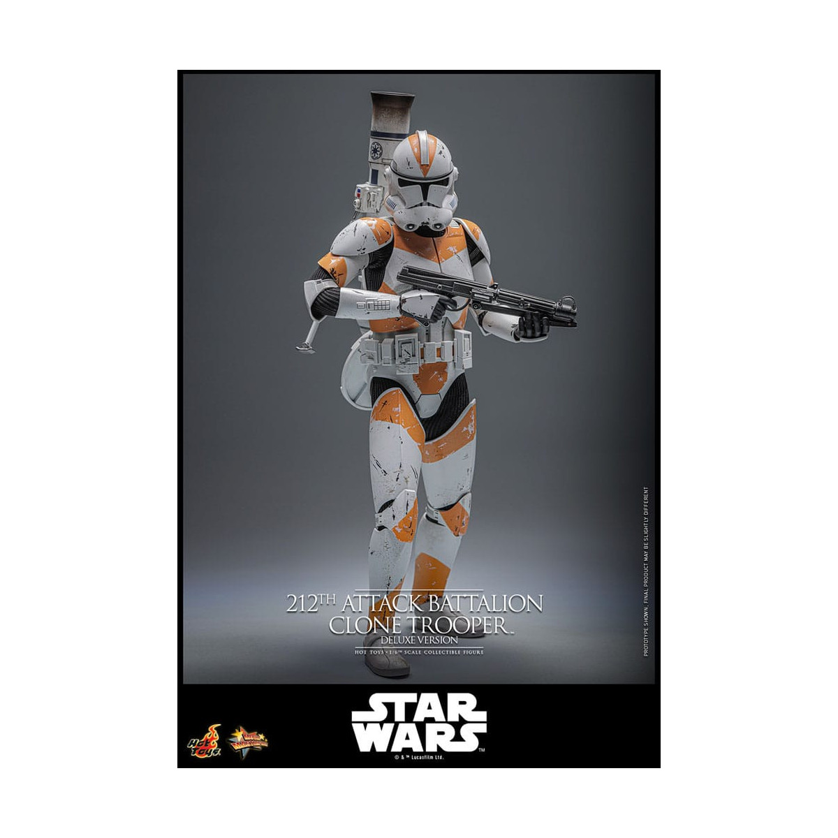 Hot Toys Star Wars - 212º Batallón de Ataque Clone Trooper Versión Deluxe - The Clone Wars 1/6