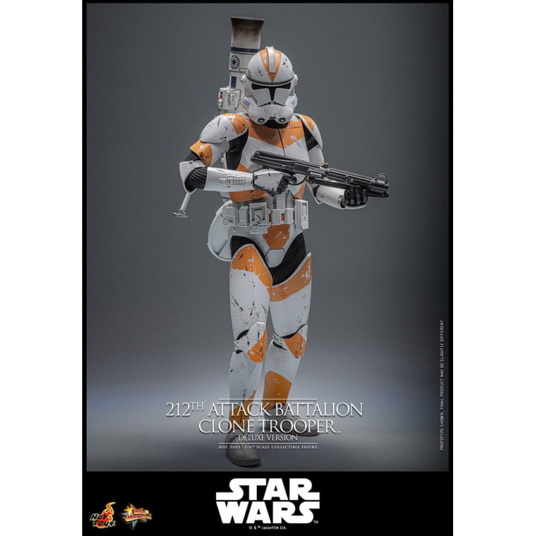Hot Toys Star Wars - 212º Batallón de Ataque Clone Trooper Versión Deluxe - The Clone Wars 1/6