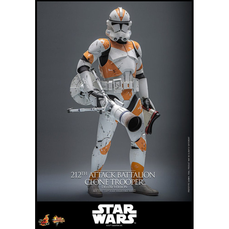 Hot Toys Star Wars - 212º Batallón de Ataque Clone Trooper Versión Deluxe - The Clone Wars 1/6