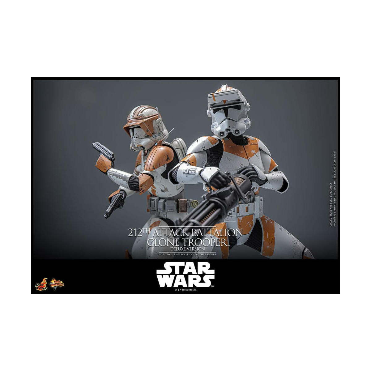 Hot Toys Star Wars - 212º Batallón de Ataque Clone Trooper Versión Deluxe - The Clone Wars 1/6