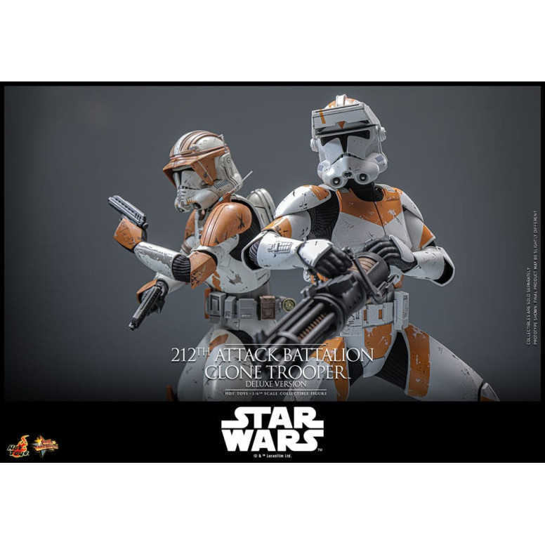 Hot Toys Star Wars - 212º Batallón de Ataque Clone Trooper Versión Deluxe - The Clone Wars 1/6