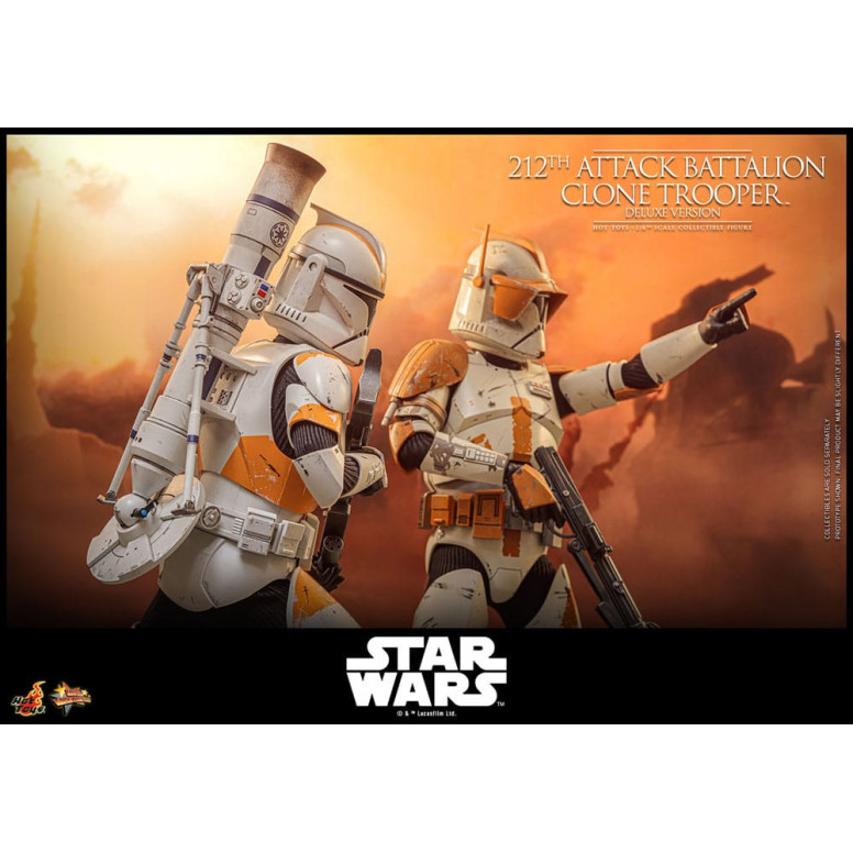 Hot Toys Star Wars - 212º Batallón de Ataque Clone Trooper Versión Deluxe - The Clone Wars 1/6