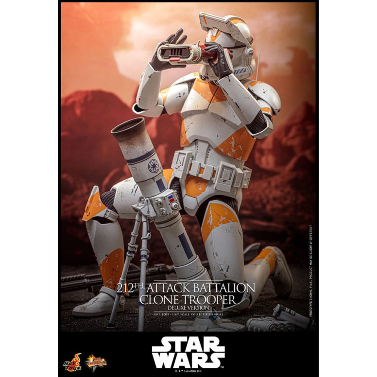 Hot Toys Star Wars - 212º Batallón de Ataque Clone Trooper Versión Deluxe - The Clone Wars 1/6