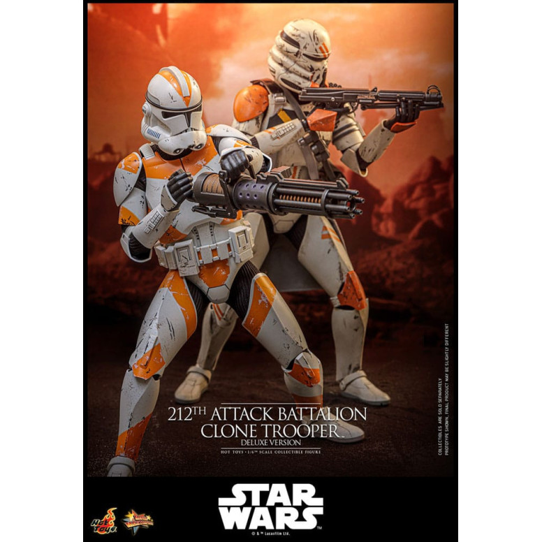 Hot Toys Star Wars - 212º Batallón de Ataque Clone Trooper Versión Deluxe - The Clone Wars 1/6
