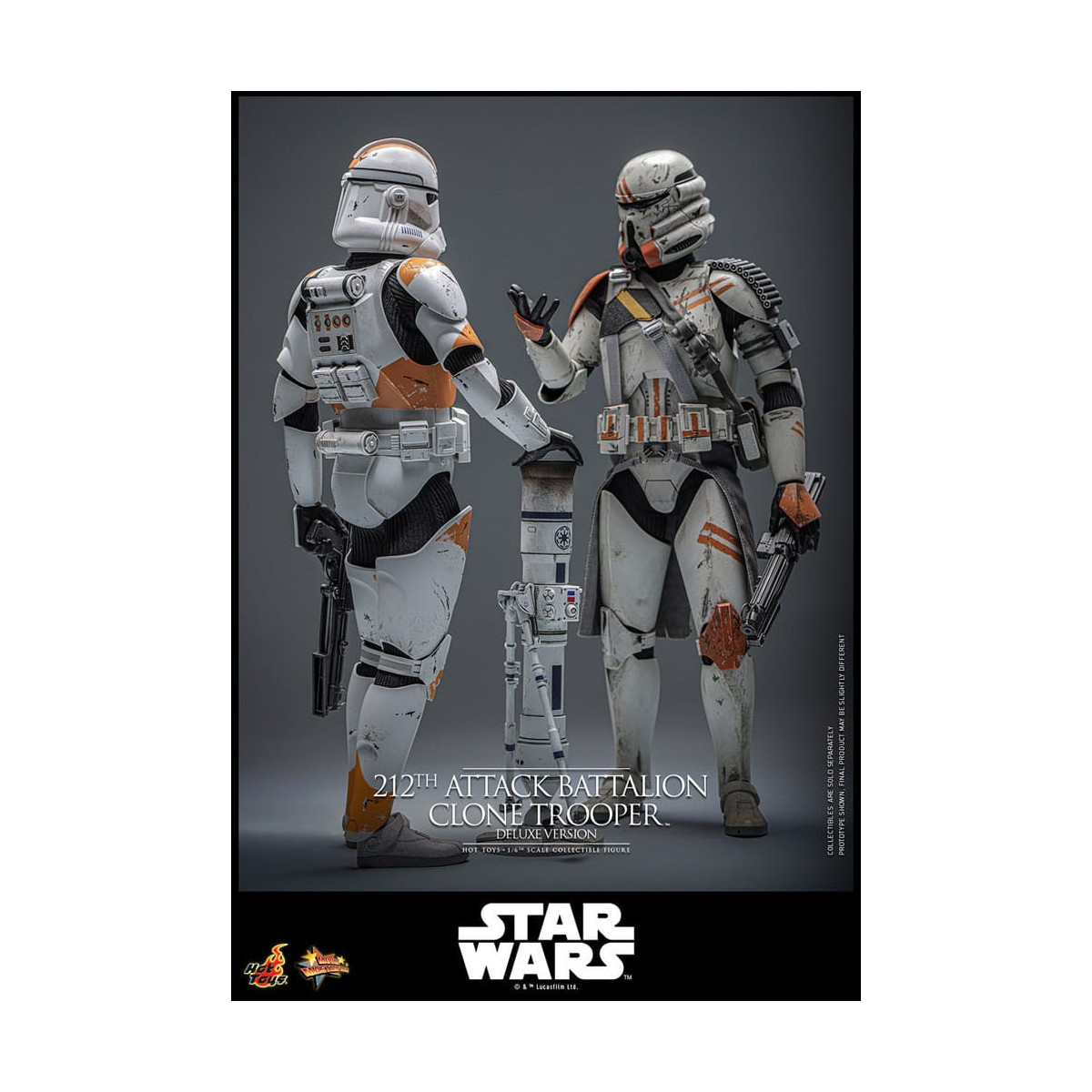 Hot Toys Star Wars - 212º Batallón de Ataque Clone Trooper Versión Deluxe - The Clone Wars 1/6