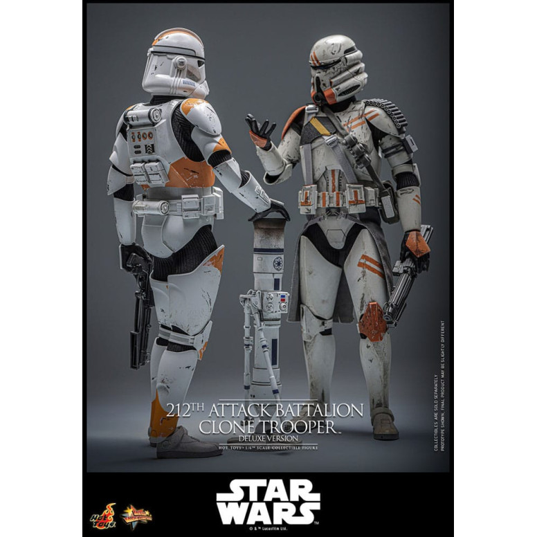 Hot Toys Star Wars - 212º Batallón de Ataque Clone Trooper Versión Deluxe - The Clone Wars 1/6