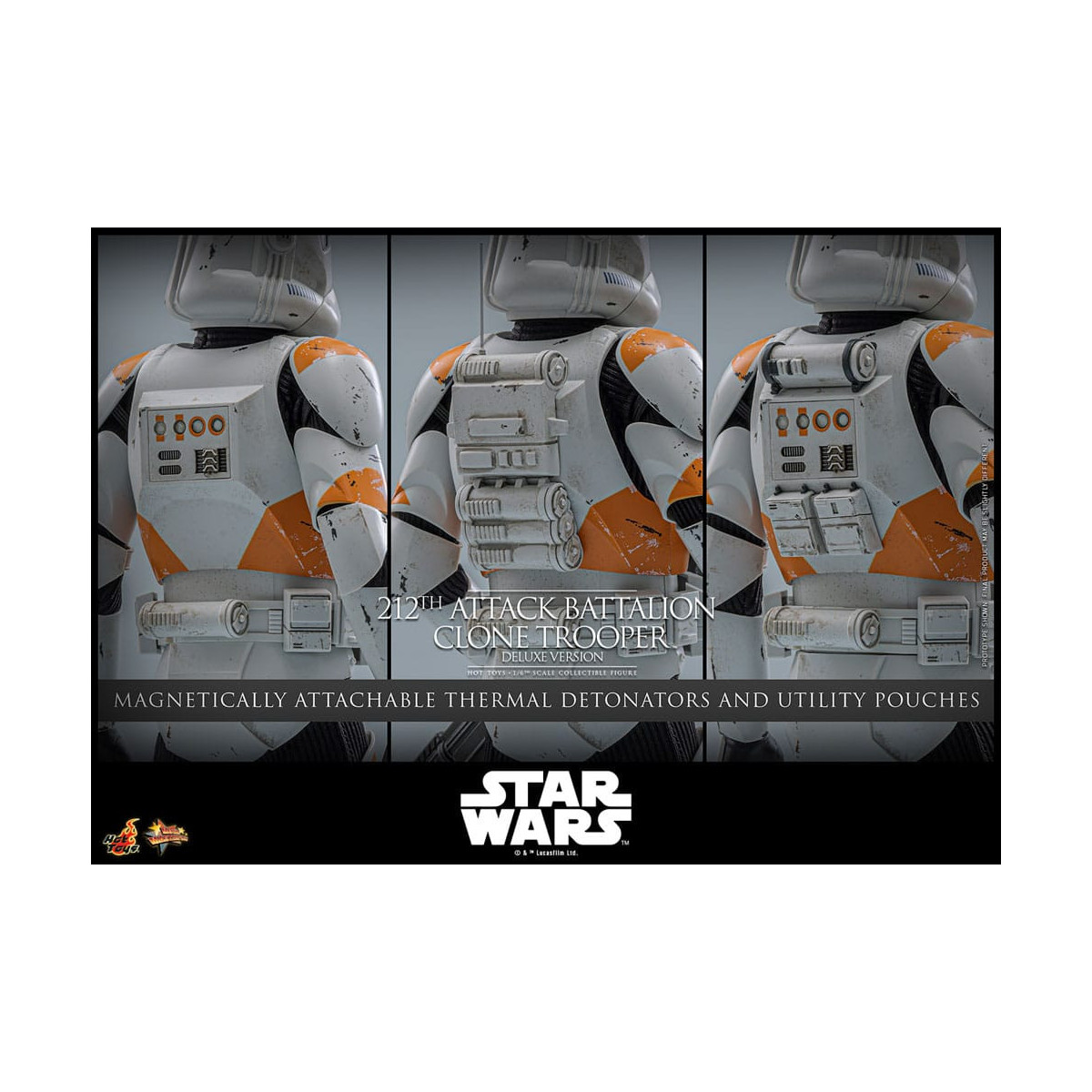 Hot Toys Star Wars - 212º Batallón de Ataque Clone Trooper Versión Deluxe - The Clone Wars 1/6
