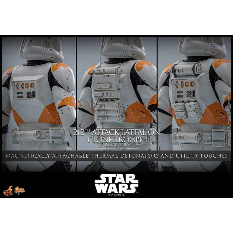 Hot Toys Star Wars - 212º Batallón de Ataque Clone Trooper Versión Deluxe - The Clone Wars 1/6