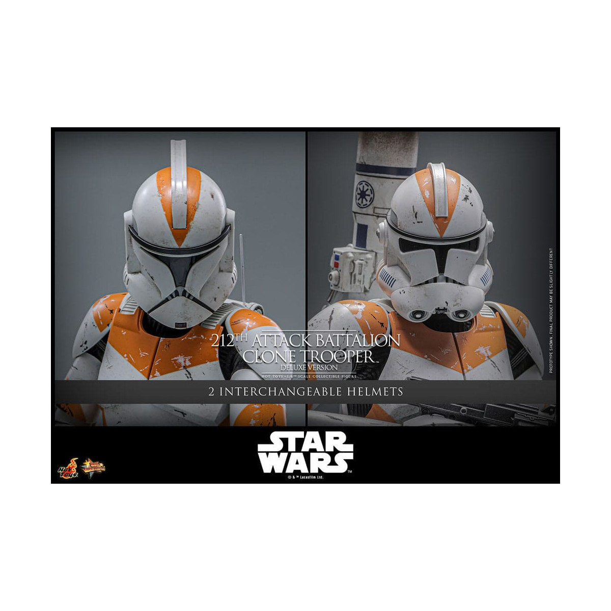 Hot Toys Star Wars - 212º Batallón de Ataque Clone Trooper Versión Deluxe - The Clone Wars 1/6