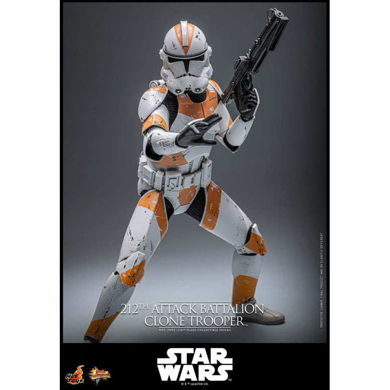 Hot Toys Star Wars - 212º Batallón de Ataque Clone Trooper Versión Deluxe - The Clone Wars 1/6