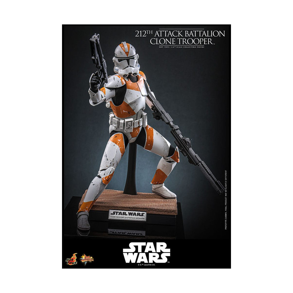 Hot Toys Star Wars - 212º Batallón de Ataque Clone Trooper Versión Deluxe - The Clone Wars 1/6