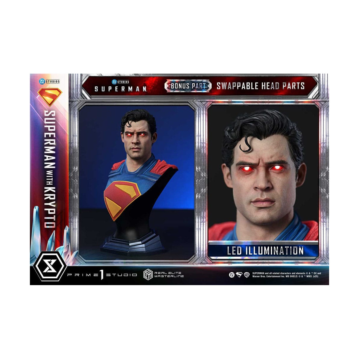 Prime 1 Studio - Superman con Krypto Bonus Version - Real Elite Masterline Series 1/3