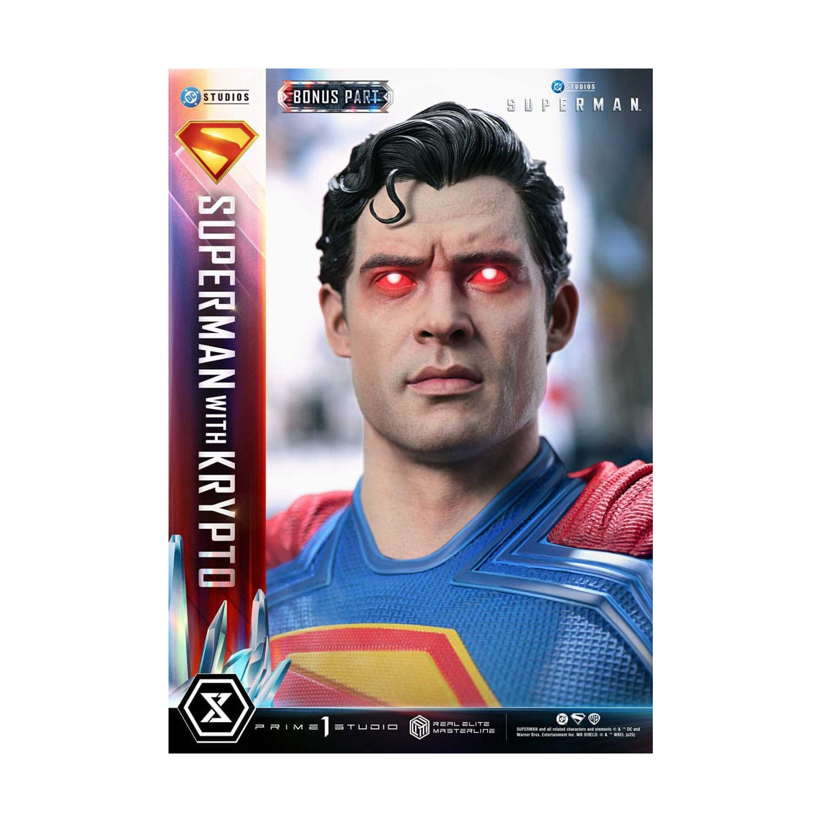 Prime 1 Studio - Superman con Krypto Bonus Version - Real Elite Masterline Series 1/3