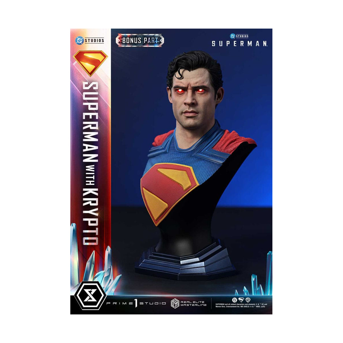 Prime 1 Studio - Superman con Krypto Bonus Version - Real Elite Masterline Series 1/3