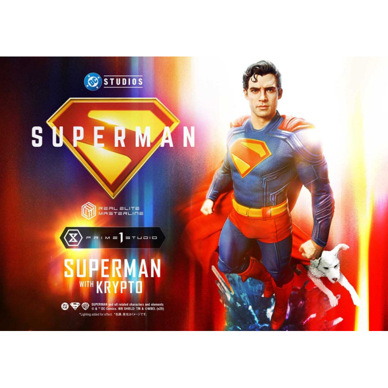 Prime 1 Studio - Superman con Krypto Bonus Version - Real Elite Masterline Series 1/3