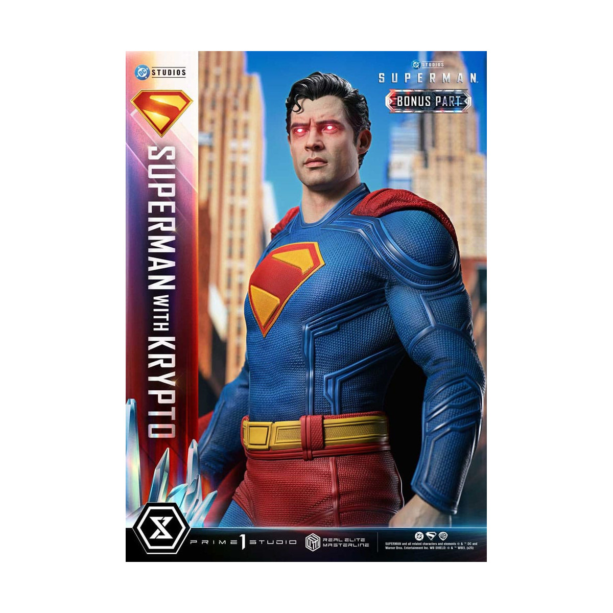 Prime 1 Studio - Superman con Krypto Bonus Version - Real Elite Masterline Series 1/3